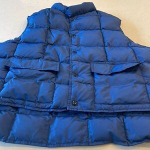 Trail Boss unisex vest tailored westerns Med navy blue down filled vintage. Cool